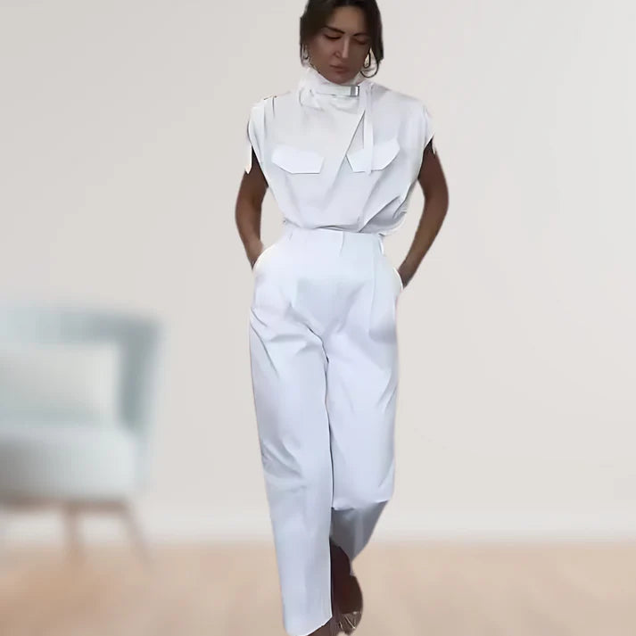 Lumina | Completo elegante da donna a 2 pezzi con cintura in vita