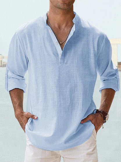 Camicia elegante da uomo Lorenzo con taglio fluido e colletto classico