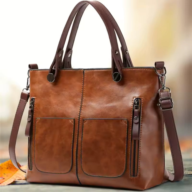 Borsa donna Laura elegante e strutturata, con tasche pratiche e linee raffinate per look urbani sofisticati