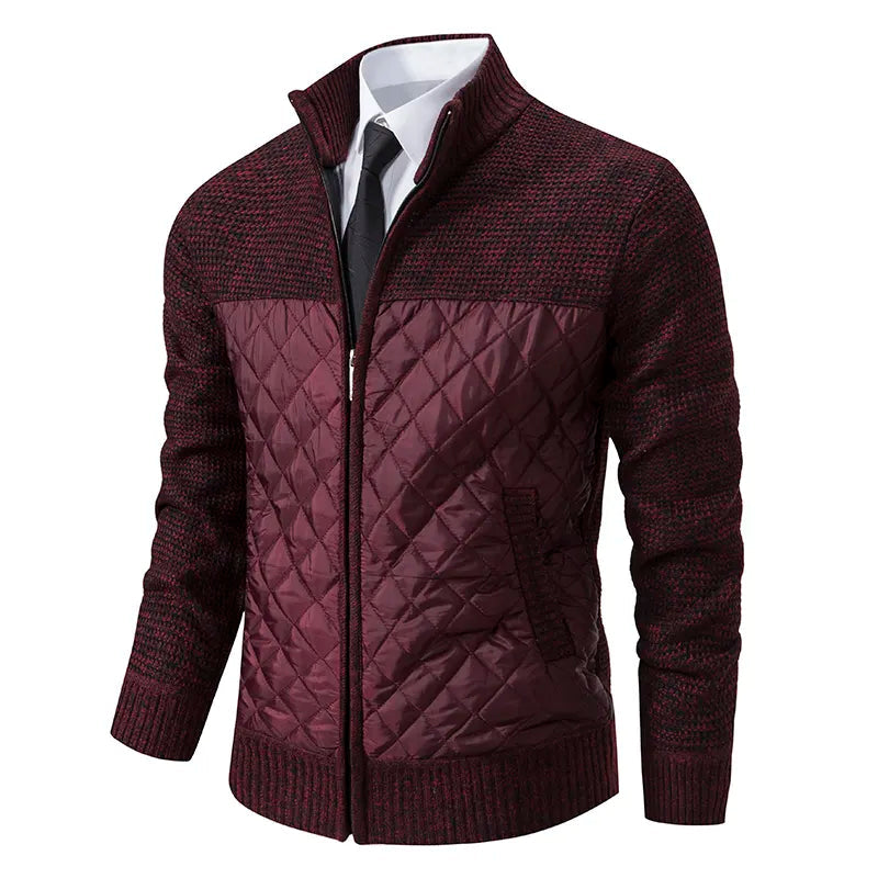 Riccardo Men’s Knit Pullover in soft knit fabric, front zipper, and side pockets