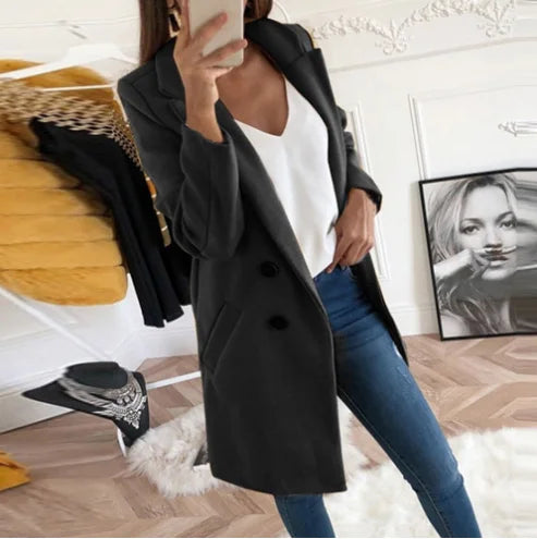 Cappotto lungo Tiziana donna elegante e raffinato