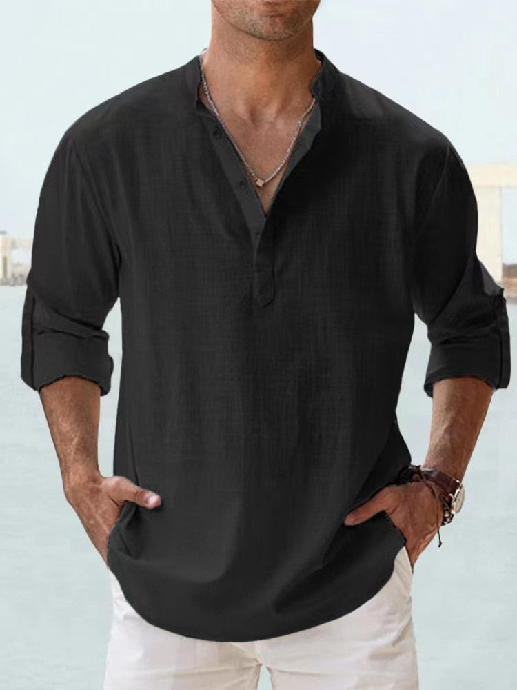 Camicia elegante da uomo Lorenzo con taglio fluido e colletto classico