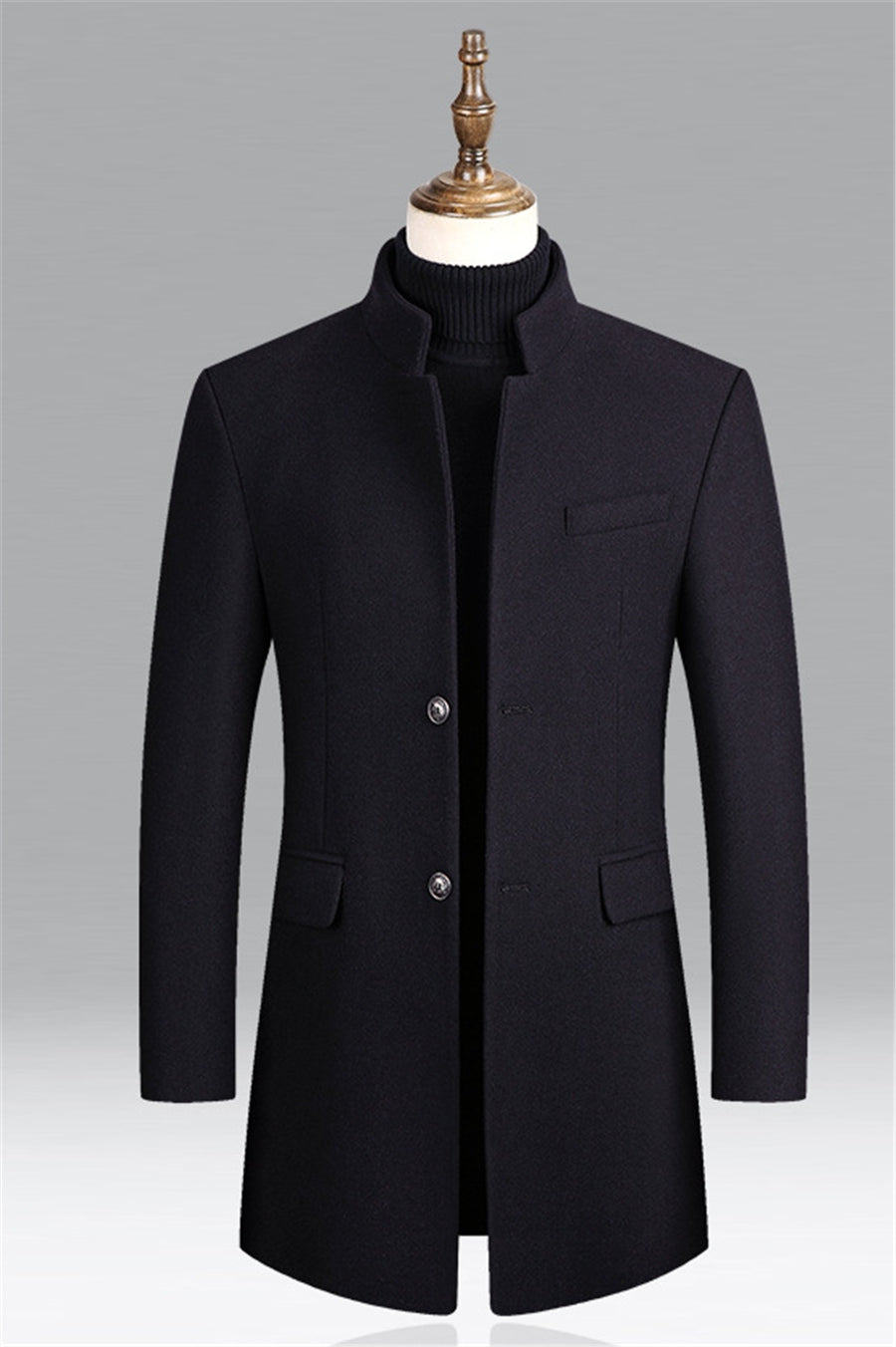 Cappotto uomo Fernando con taglio aderente e linea allungata