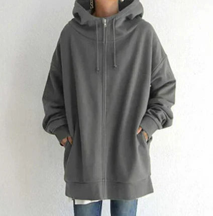 Kiara | Felpa lunga donna con zip