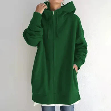 Kiara | Felpa lunga donna con zip