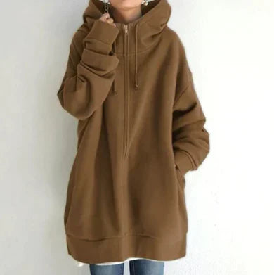 Kiara | Felpa lunga donna con zip