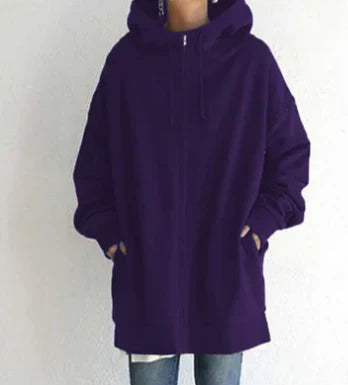 Kiara | Felpa lunga donna con zip