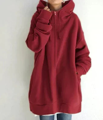 Kiara | Felpa lunga donna con zip