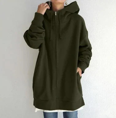 Kiara | Felpa lunga donna con zip
