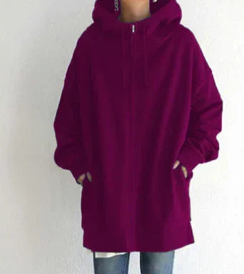Kiara | Felpa lunga donna con zip
