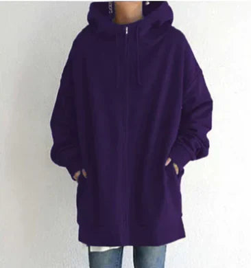 Kiara | Felpa lunga donna con zip