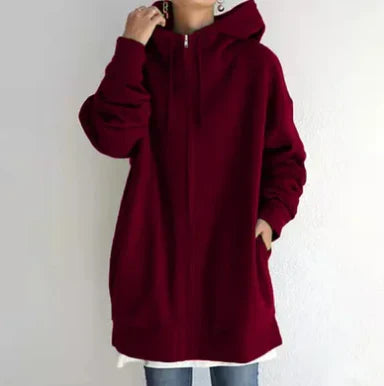 Kiara | Felpa lunga donna con zip