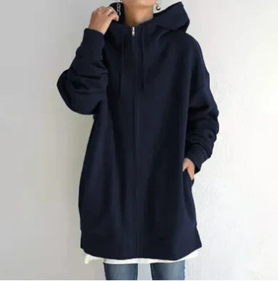 Kiara | Felpa lunga donna con zip