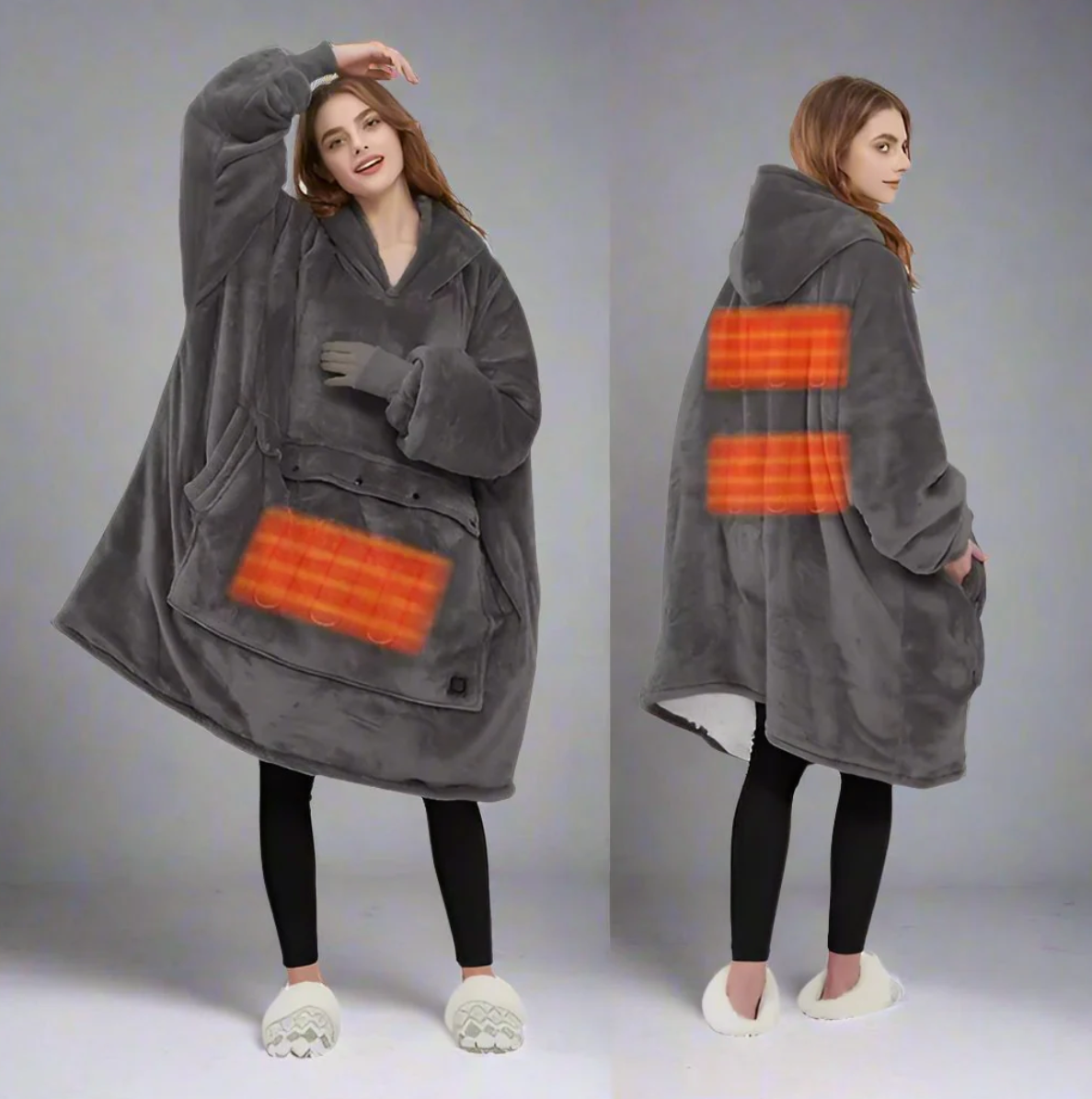 Felpa donna Eliana con taglio ampio e cappuccio regolabile, perfetta per giornate fRossode e look casual e confortevoli