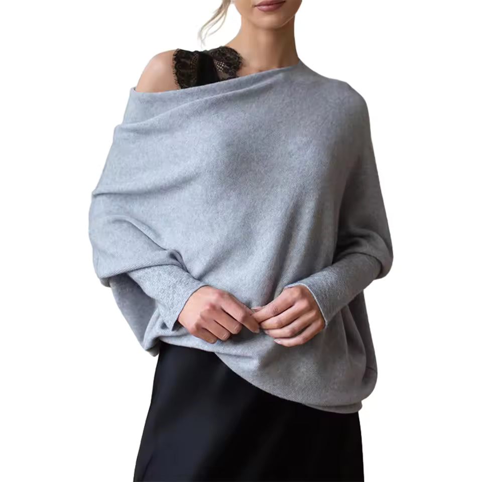 Marcella | Maglione asimmetrico drappeggiato