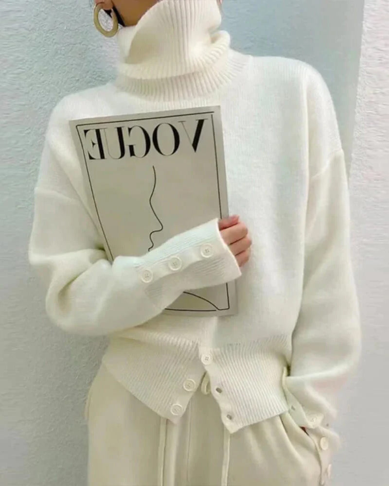 Maglione dolcevita donna Alessina in maglia morbida e calda, collo alto avvolgente e design elegante