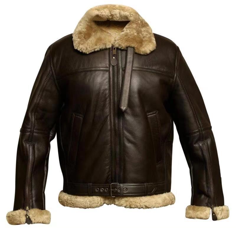 Giacca uomo Mauro effetto pelle con interno in pile morbido, colletto classico e tasche capienti, perfetta per look autunnali e invernali