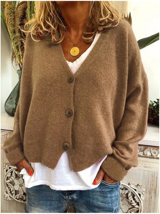 Maglioncino corto donna Arinda con bottoni e taglio moderno, look raffinato e versatile