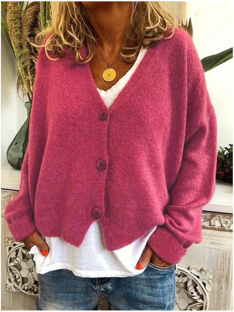 Maglioncino corto donna Arinda con bottoni e taglio moderno, look raffinato e versatile