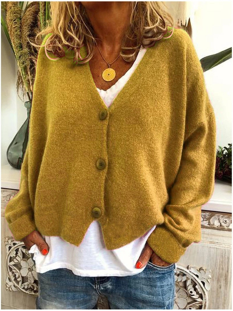 Maglioncino corto donna Arinda con bottoni e taglio moderno, look raffinato e versatile