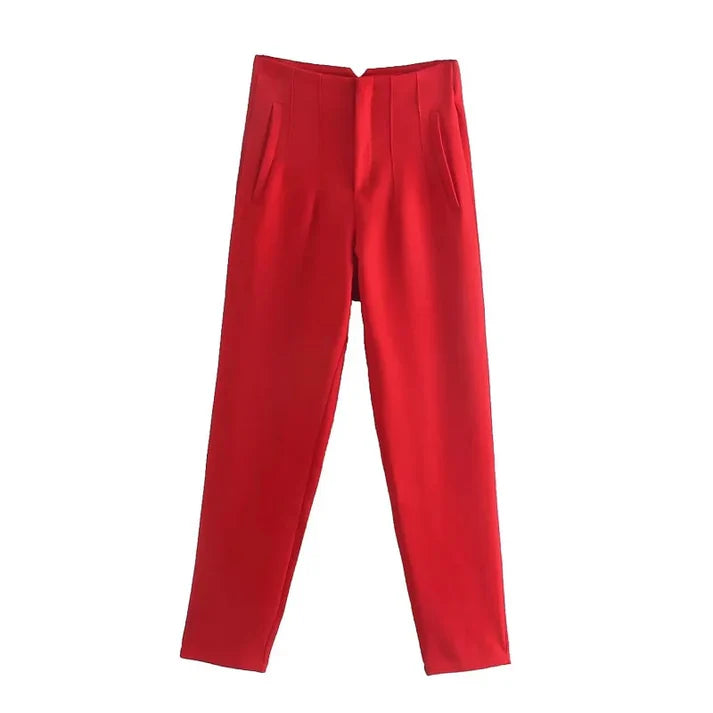 Pantaloni a vita alta con taglio moderno ed elegante