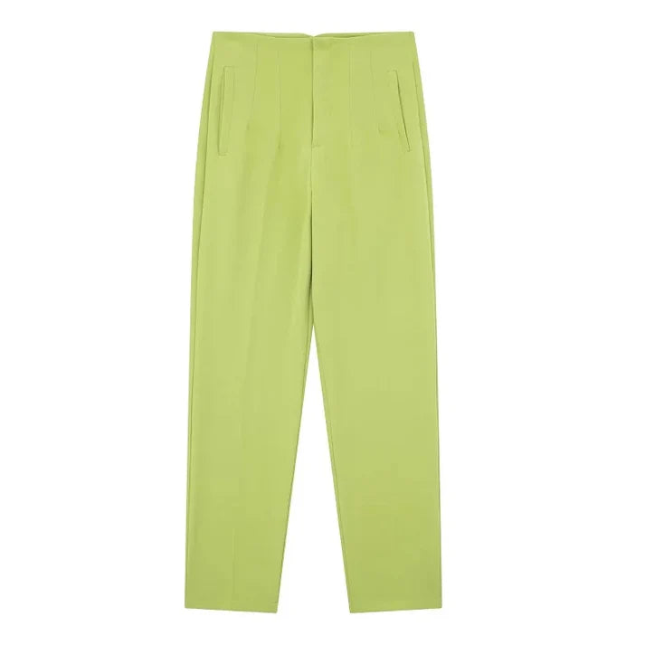 Pantaloni a vita alta con taglio moderno ed elegante