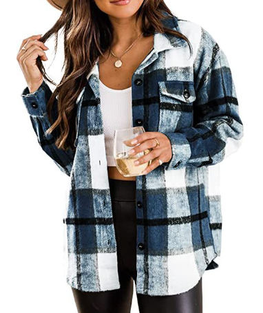 Camicia Fiorella a quadri da donna con maniche lunghe