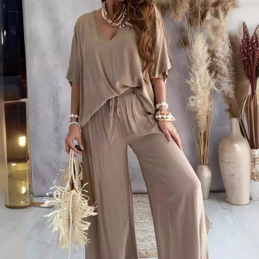 Completo donna Diana casual a taglio largo, maglia ampia e pantaloni fluidi per outfit