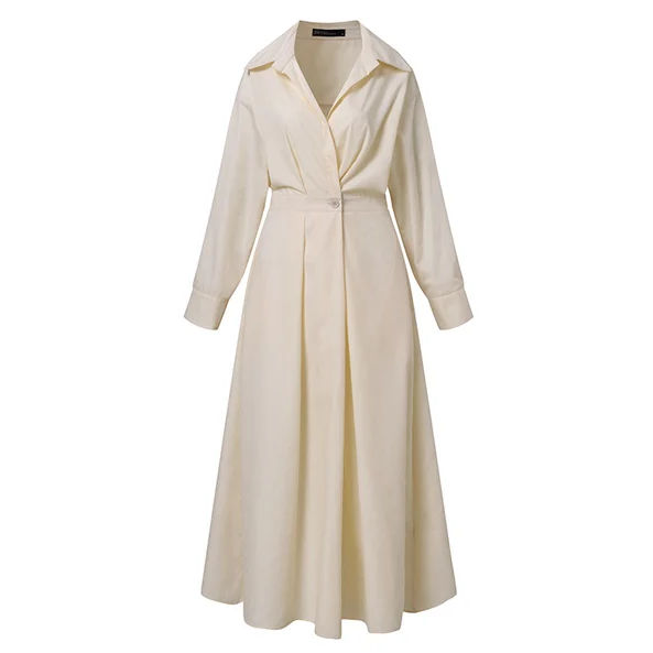 Abito camicia donna Tiara in cotone con colletto a revers elegante
