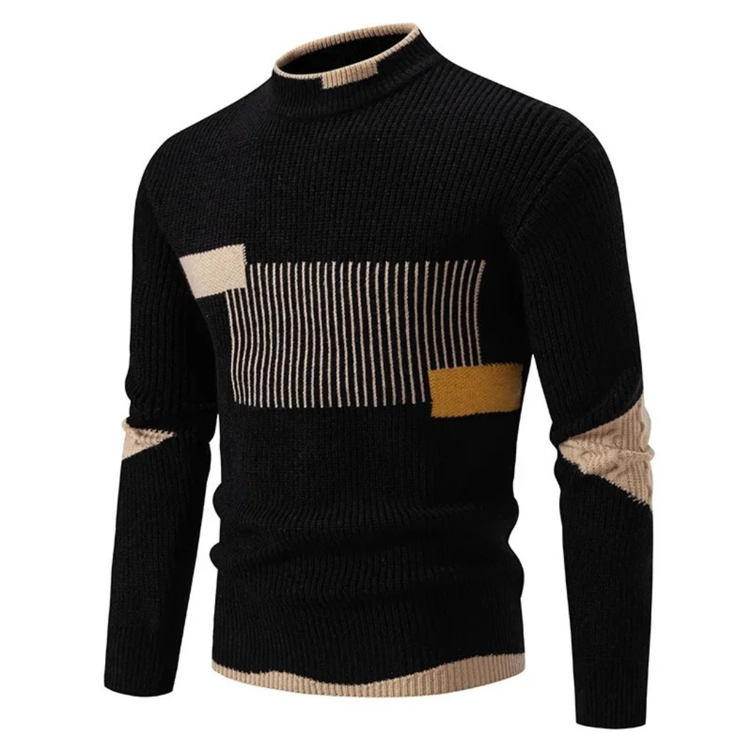 Maglione da uomo Adriano con collo alto in morbida maglia