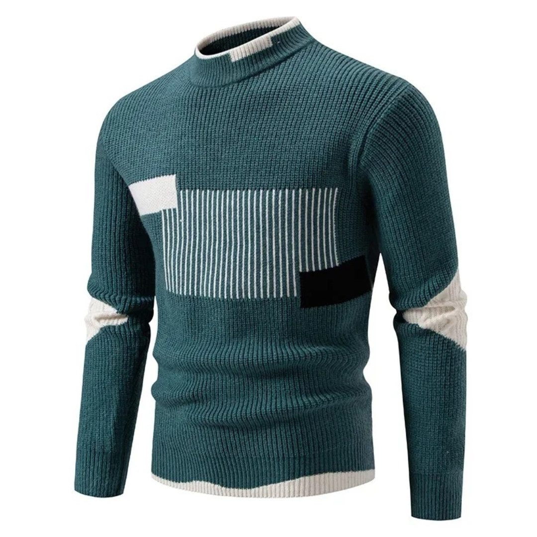 Maglione da uomo Adriano con collo alto in morbida maglia