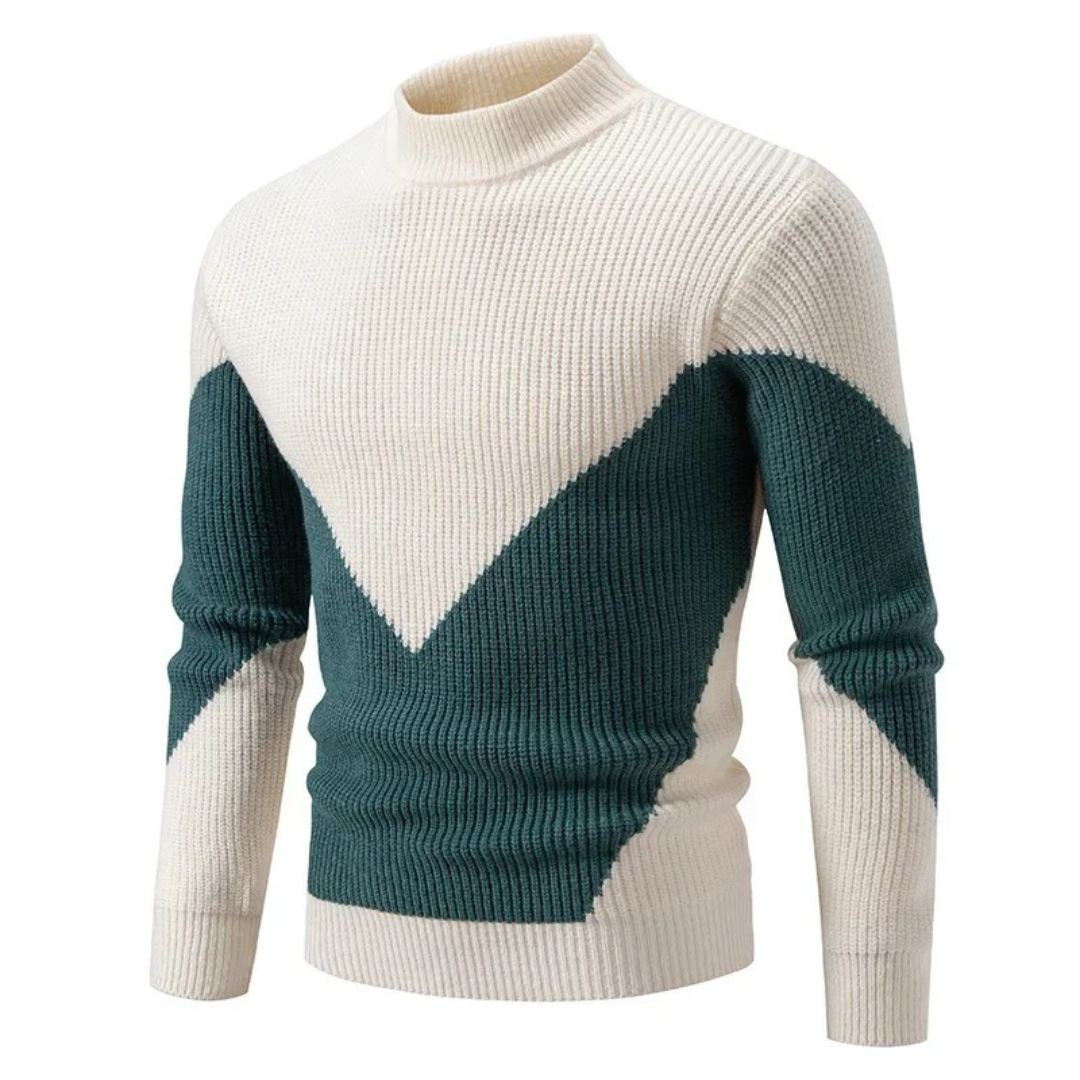 Maglione da uomo Adriano con collo alto in morbida maglia