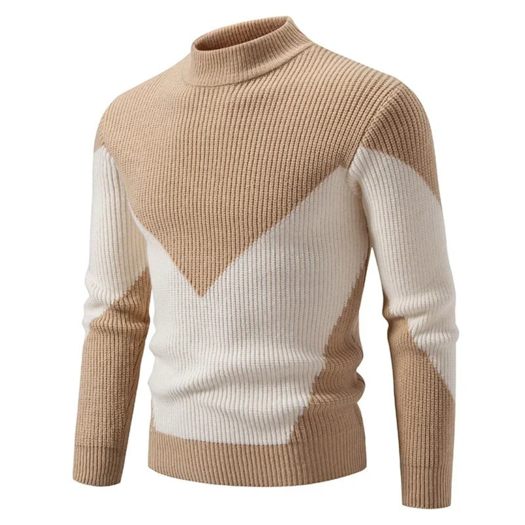 Maglione da uomo Adriano con collo alto in morbida maglia