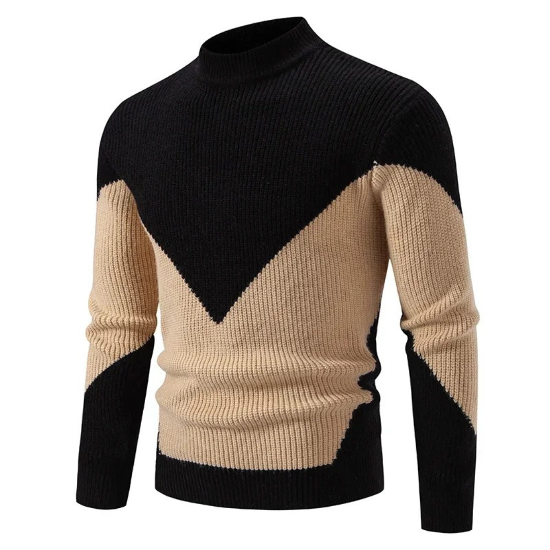 Maglione da uomo Adriano con collo alto in morbida maglia