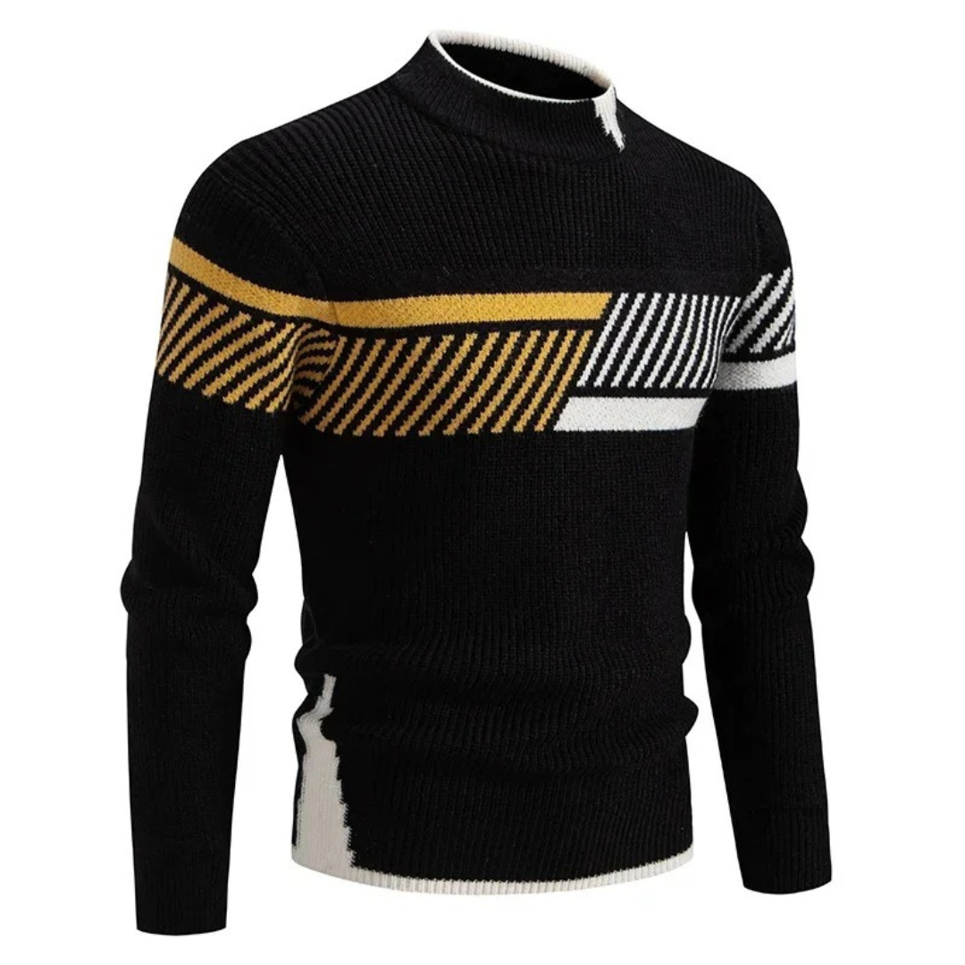Maglione da uomo Adriano con collo alto in morbida maglia