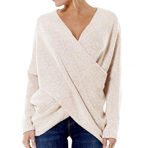 Maglione donna Ilaria, incrociato sul davanti, morbido e comodo per outfit moderni e raffinati