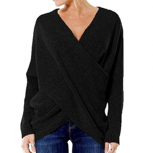 Maglione donna Ilaria, incrociato sul davanti, morbido e comodo per outfit moderni e raffinati