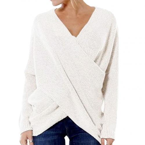 Maglione donna Ilaria, incrociato sul davanti, morbido e comodo per outfit moderni e raffinati