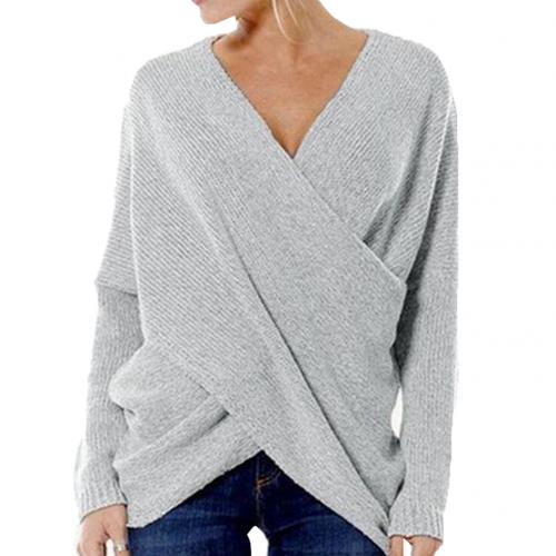 Maglione donna Ilaria, incrociato sul davanti, morbido e comodo per outfit moderni e raffinati